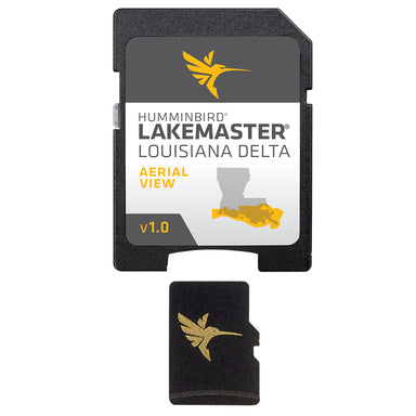 Humminbird LakeMaster Chart Card Louisiana Delta Aerial Satellite View