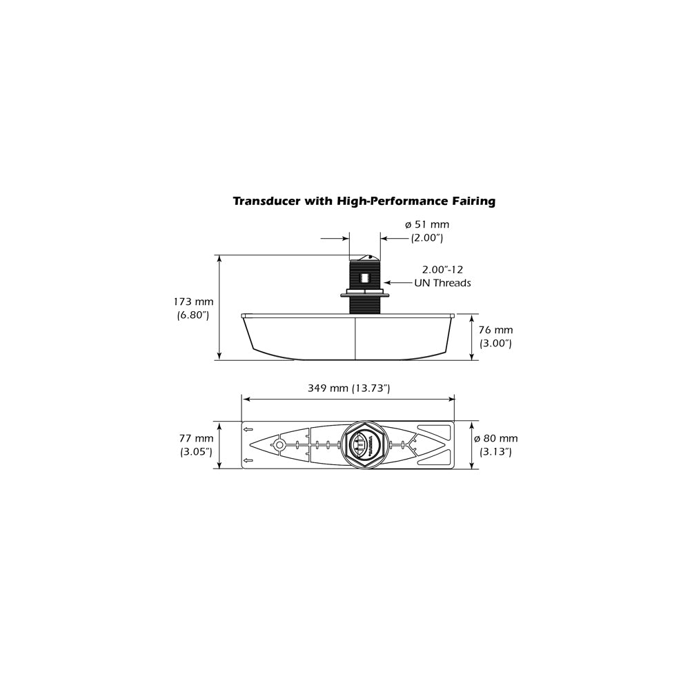 Airmar B785C-M Transducer CHIRP Thru-Hull 600W - View 2