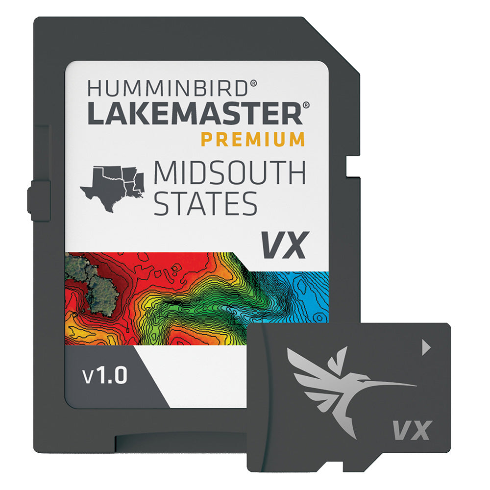 Humminbird LakeMaster VX Chart Card Premium Mid-South States