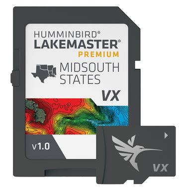 Humminbird LakeMaster VX Chart Card Premium Mid-South States